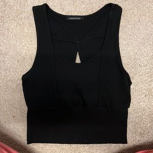 Open back crop tank